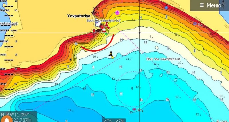 Карта глубин средиземного моря